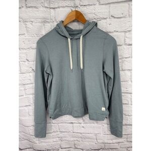 Vuori Halo Essential Hoodie Dusty Blue Heathered  Small Athleisure Gym Active